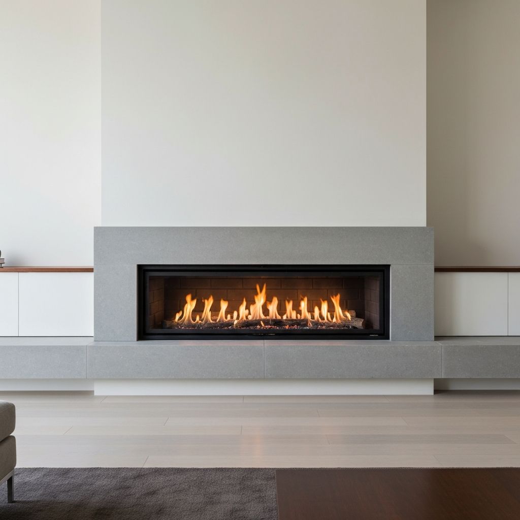 Modern gas fireplace